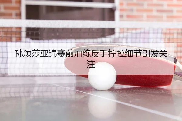 孙颖莎亚锦赛前加练反手拧拉细节引发关注